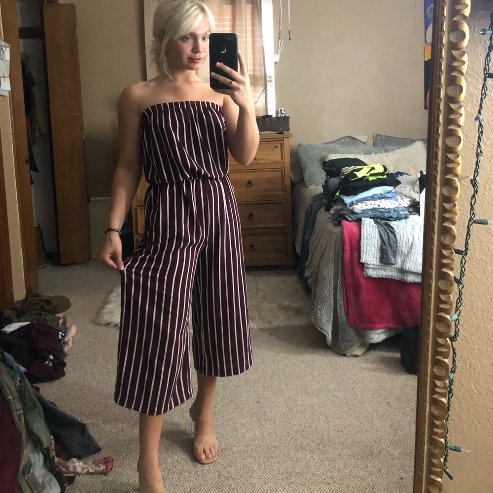 strapless jumpsuit